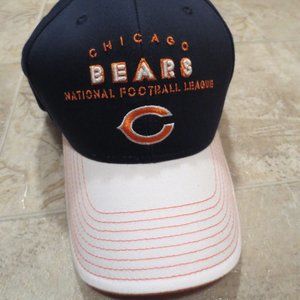 NFL Chicago Bears Baseball Cap Hat, Navy Blue & White (192)